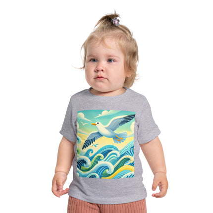 Seagull Riding a Wave Baby T-Shirt – A Splash of Seaside Adventure