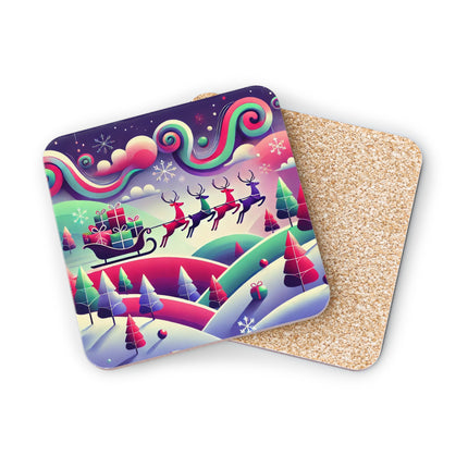 Festive Reindeer Flight Coasters