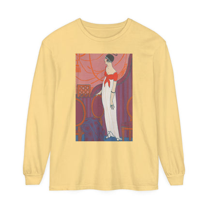L’Entracte by Georges Lepape Garment-dyed Long Sleeve T-Shirt