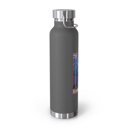 Smoke and Secrets: A Glamorous Encounter in Prohibition Era Copper Vacuum Insulated Bottle, 22oz