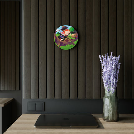 Rip-Roaring Fun Acrylic Wall Clock, Round and Square