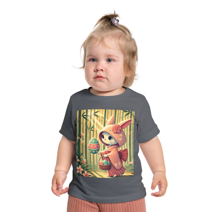 Geisha Kitten’s Easter Stroll Baby Short Sleeve T-Shirt
