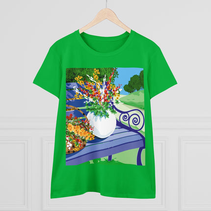 Blooming Harmony Women's Midweight Cotton Tee