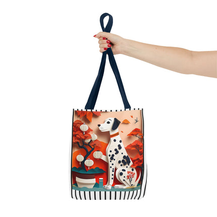 Dalmatian at an Autumn Bonsai Exhibition Tote Bag (AOP)