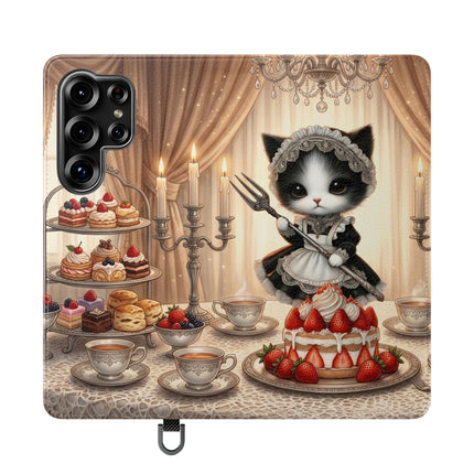 🍓🐱 The Patisserie Kitten Flip Case – Sweet Charm & Storybook Delight