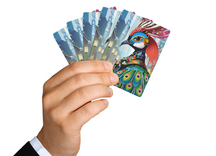 Techno Plumes Poker Playing Cards