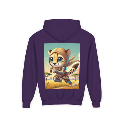 Swift Cheetah Youth Hooded Sweatshirt – Speed, Energy & Bold Adventure