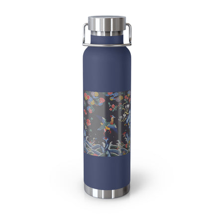 Rank Badge with Mandarin Duck Copper Vacuum Insulated Bottle, 22oz