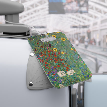 Farm Garden with Sunflowers by Gustav Klimt Luggage Tags