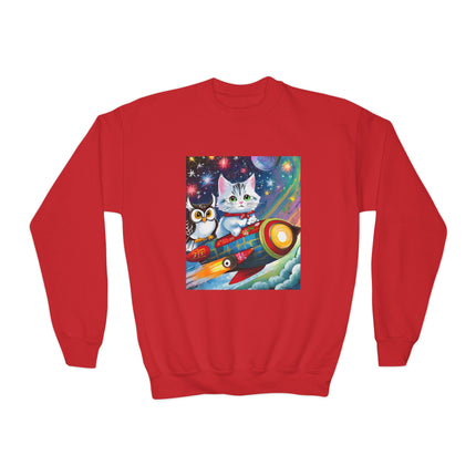 Flight of Fancy Youth Crewneck Sweatshirt – Imagination, Adventure & Cosmic Fun