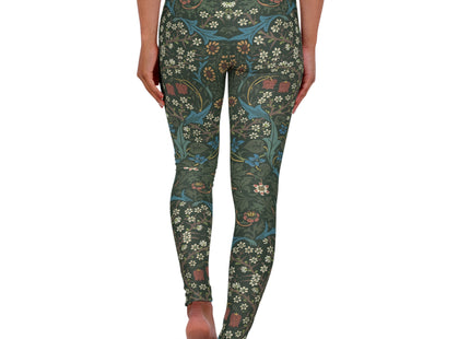 Blackthorn by William Morris High Waisted Yoga Leggings (AOP)
