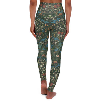 Blackthorn by William Morris High Waisted Yoga Leggings (AOP)