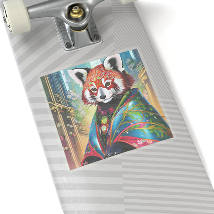 Cybernetic Red Panda Kiss-Cut Stickers (4 Sizes)