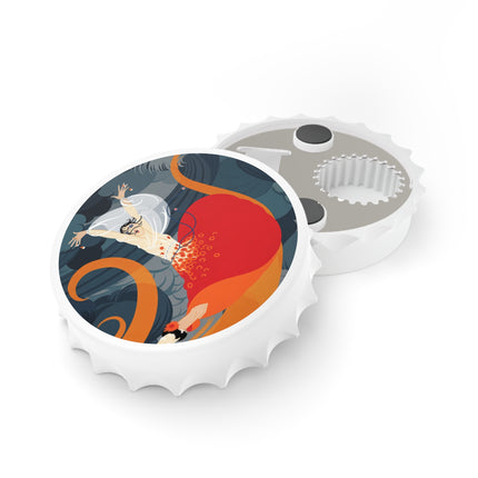Flame of the Tempest Bottle Opener – Fiery Drama & Elemental Grace