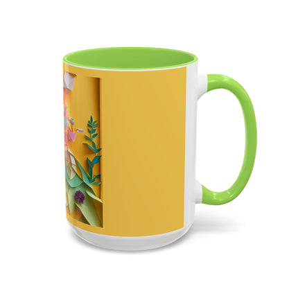 Origami Bicycle Colorful Mugs (11oz, 15oz)