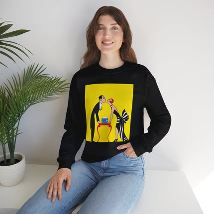 A Moment of Elegance: A Passionate Embrace Amidst Golden Splendor Heavy Blend™ Crewneck Sweatshirt