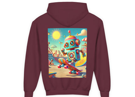 Skate Park Robot Youth Heavy Blend Hooded Sweatshirt
