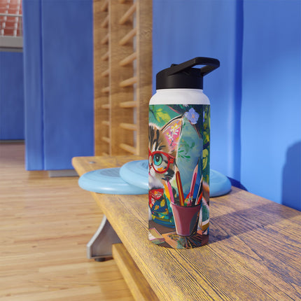Kitten Scholars Stainless Steel Water Bottle