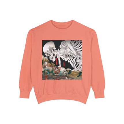 Mitsukuni Defying the Skeleton Spectre by Utagawa Kuniyoshi Garment-Dyed Sweatshirt