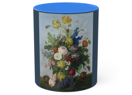 Bouquet of Flowers and a Nest by Sebastian Wegmayr Colorful Mugs, 11oz