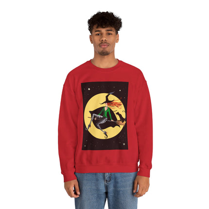 A Witch’s Moonlit Flight Unisex Heavy Blend™ Crewneck Sweatshirt