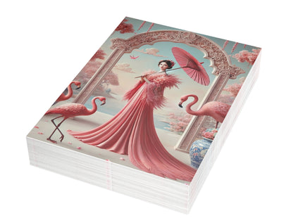 Petals, Porcelain, and Flamingos Postcard Bundles (envelopes included) - Bundles of 10, 30, 50 Pieces