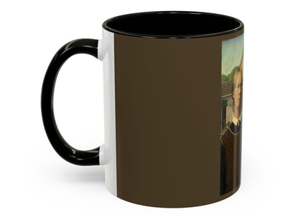 American Gothic by Grant Wood Colorful Mugs (11oz, 15oz)