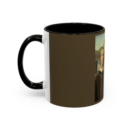 American Gothic by Grant Wood Colorful Mugs (11oz, 15oz)