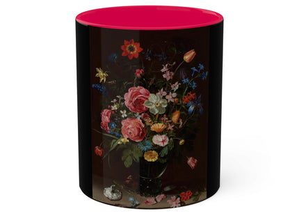 A Bouquet of Flowers by Clara Peeters Colorful Mugs, 11oz