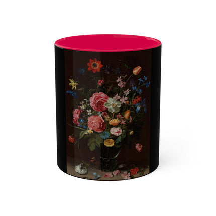 A Bouquet of Flowers by Clara Peeters Colorful Mugs, 11oz