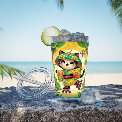 Firefly Dance on Wheels Sunsplash Tumbler with Straw, 16oz