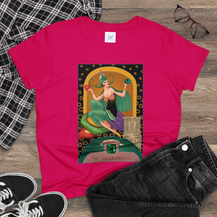 May & Emerald (from the Gem Series) by Sofia Chiostri Women's Midweight Cotton Tee