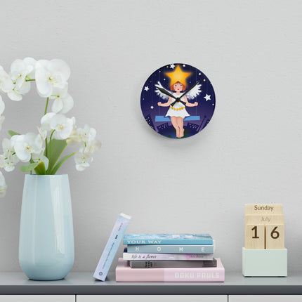 Celestial Magic Acrylic Wall Clock, Round and Square