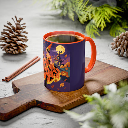 🐈‍⬛🎃 The Black Cat Witch Of Pumpkin Manor Colorful Mug – Whimsical Halloween Charm