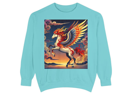 Flame-Winged Horse at Sunset Sweatshirt
