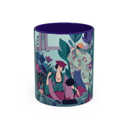 The Ladies Of The Secret Masquerade Colorful Mugs – Art Deco Floral Mystery