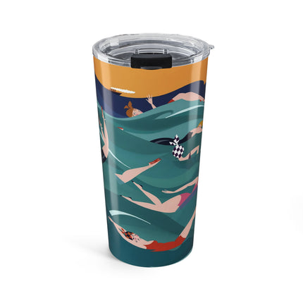Summer Splash 20oz Tumbler – Retro Beach Joy & Carefree Summer Vibes