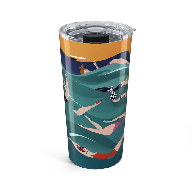 Summer Splash 20oz Tumbler – Retro Beach Joy & Carefree Summer Vibes