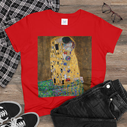 The Kiss by Gustav Klimt Women's Midweight Cotton Tee