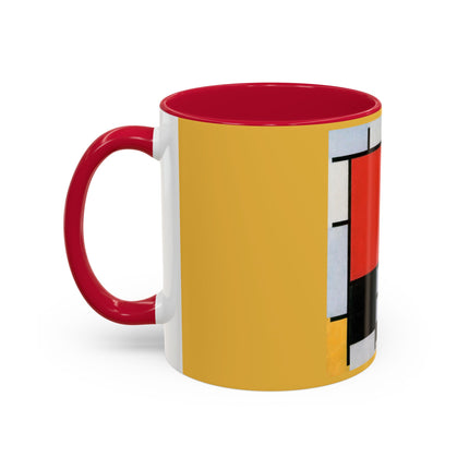 Composition with Red, Yellow, Blue, and Black by Piet Mondrian Colorful Mugs (11oz, 15oz)