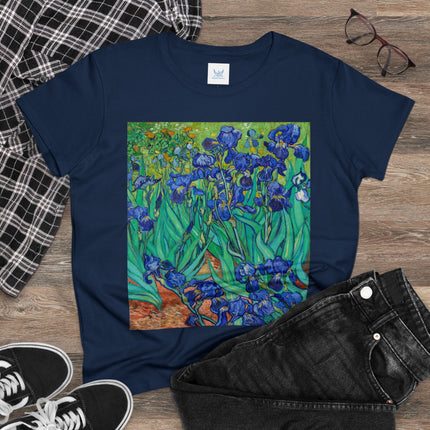 Irises by Van Gogh Women's Midweight Cotton Tee
