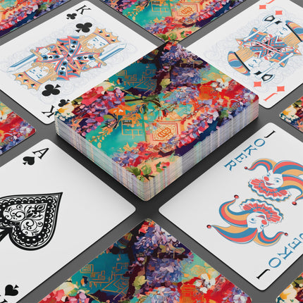 Golden Wisteria Symphony Playing Cards