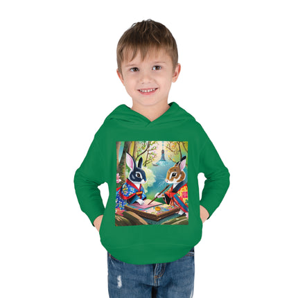 Fairy Animals Writing Wishes Toddler Pullover Fleece Hoodie
