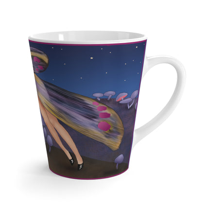 Slumbering Fairy on a Mushroom Latte Mug