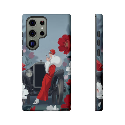 🚗🌺 The Lady Of The Grand Touring Car Phone Case – Art Deco Motoring Elegance