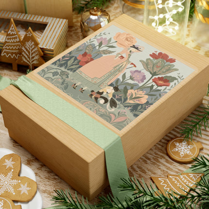 🌹🐈 The Lady And Puss In Boots Kiss-Cut Stickers – Art Deco Floral Whimsy