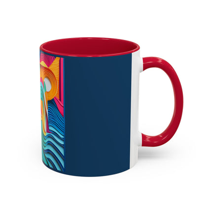 Surfing Zebra Colorful Mugs (11oz, 15oz)