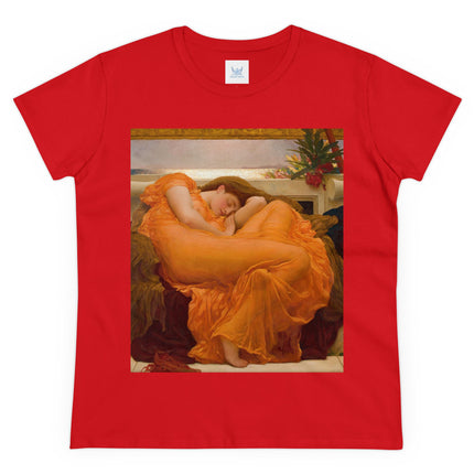 Flaming June by Frederic Leighton Women's Midweight Cotton Tee
