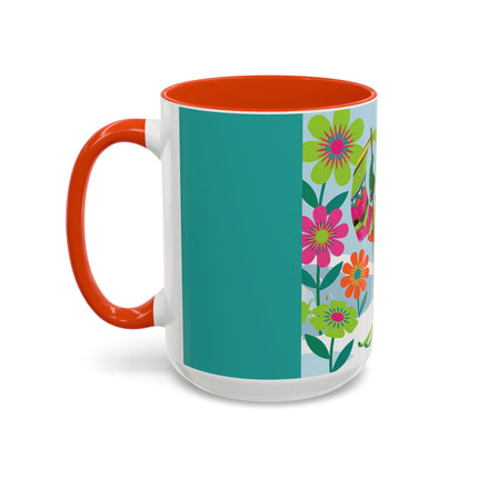 🎿🌸 The Winter Flower Adventurer Colorful Mug – Colorful Ski Fantasy