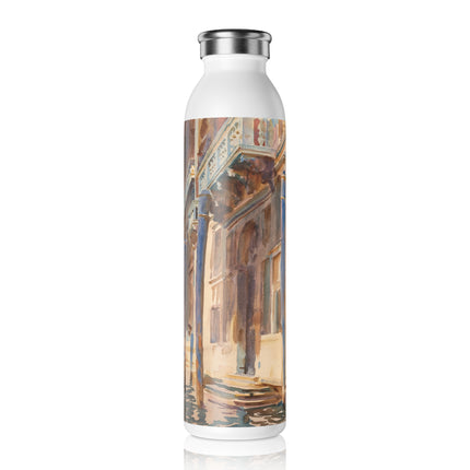 Gondola Moorings on the Grand Canal by John Singer Sargent Slim Water Bottle